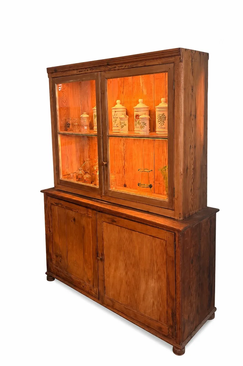 Vitrina menorquina en pino siglo XIX-XX