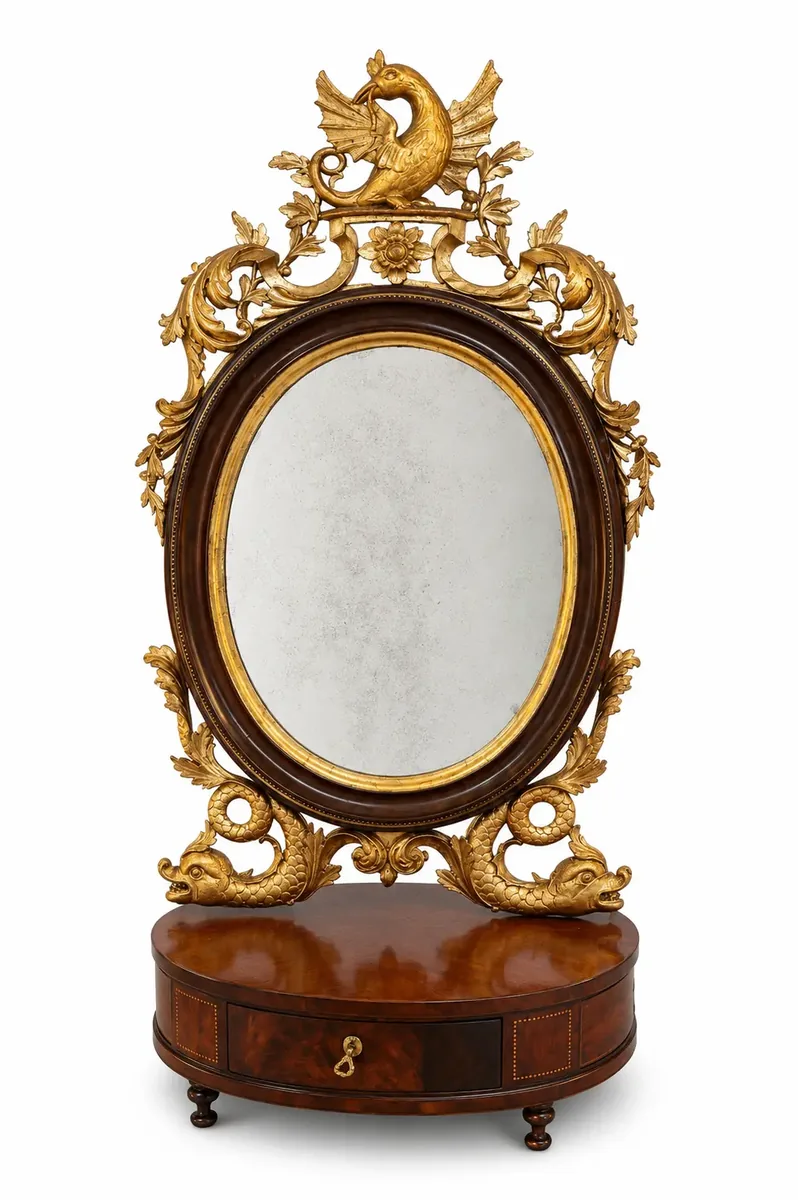Espejo de tocador estilo Imperio siglo XVIII-XIX